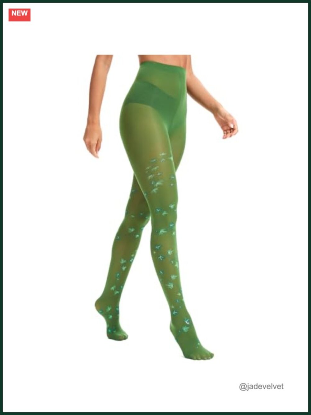 Women's Floral Patterned Sheer Lace Mesh Tights High Waist